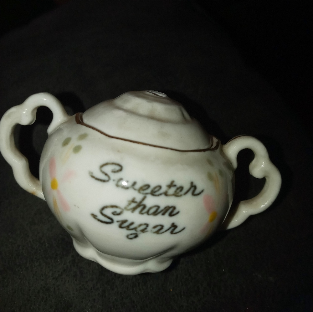 Mini bone china sugar bowl